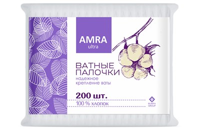 Бумфа Ватные палочки АМРА в пакете 200 (28уп) НФ-00016588