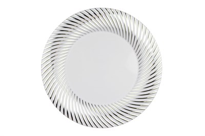 Тарелка  д 180/190 с каемочкой ГАЛАКТИКА серебро  36уп*6шт (216шт) 21205