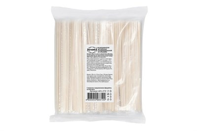 Размешиватель  деревянный  (20упх250шт) 140мм (20уп) AVIORA в индивид. упак. п/п. уп. 21373