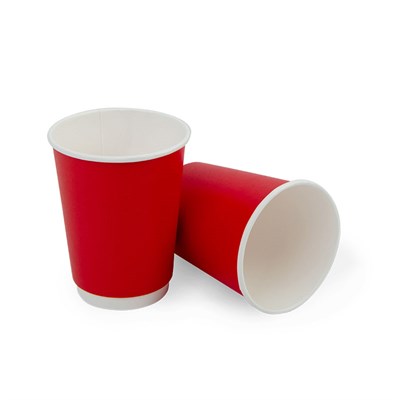 Бум стакан БК Красный 2-х слойный 350 мл (25/500) НФ-00018049