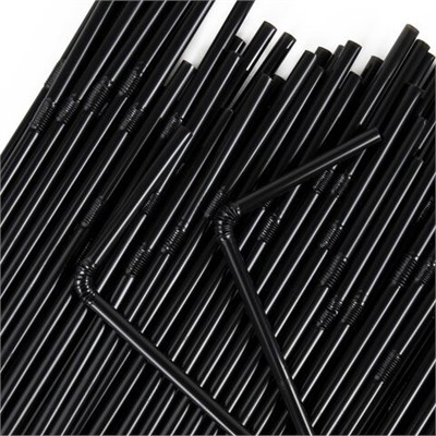 Трубочки для коктейля Стандарт 5х210 с изгибом черные 48упх250шт (12000) Ф НФ-00018485