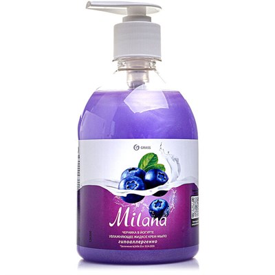 Крем-мыло Милана жидкое Черника 500 мл с дозатором 1/15 126300 НФ-00018921