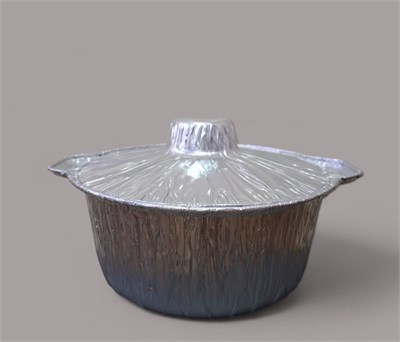 Алюминиевая форма с крышкой "Кастрюля" 2300 мл (265*160*98) 75/150 НФ-00019392