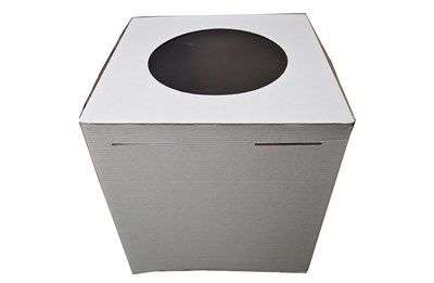 Короб картонный д/тортов с окном 300х300х190 белый (50шт) 22851