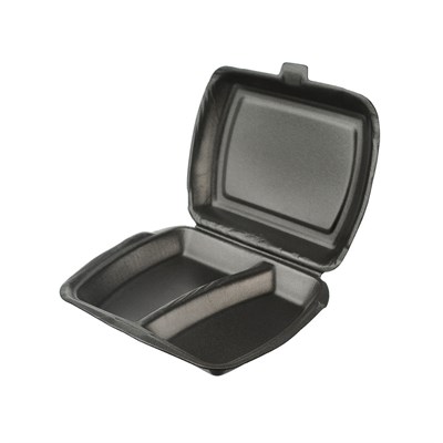 Ланч бокс ЛБ-2 ЧЕРНЫЙ   /247*210*58/   БП   (100шт) НФ-00020332