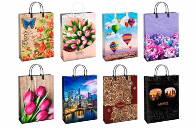 Пакет мягкий пластик 30х40 бол. (40шт) Интерпак 4 вида 23791