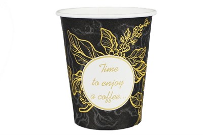 Бум стакан ПК 0,180мл "ТЕ черный" 50/1000 НФ-00023364