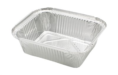 Алюмин. формы прямоуг., L-край, 430 мл, 144*119/109*84 h=48мм 100 шт (1200) КЛАРИТИ (аналог 490мл) НФ-00024891