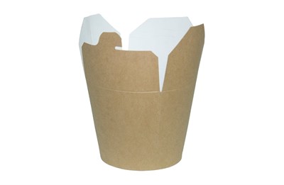 Короб бумажный для китайс. лапши China Pack (чина пак) /d1-70x83,d2-83,h-100/ Крафт 750мл (50/500шт) 9695