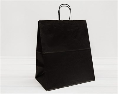 Пакет с крученой ручкой 260 х 150 х 350 мм Черный (КП) 70гр (50/200) НФ-00014502