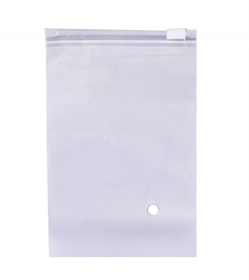 Пакет Зип Лок с бегунком 20*40 прозрачный МАТОВЫЙ с отверстием 120 мкм (50шт) НФ-00025504