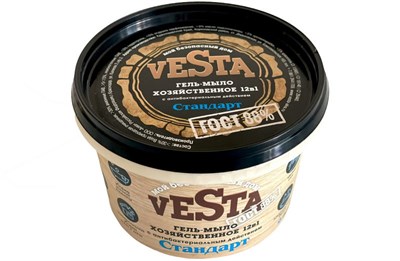 БХ Гель-мыло хозяйств. ВЕСТА "Стандарт ГОСТ 88%", 500 гр (18 шт/кор) Алва 17305