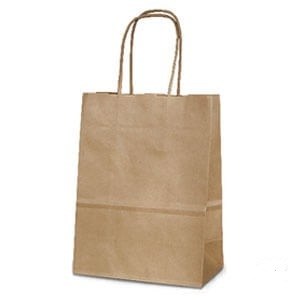 Пакет Крафт с КРУЧЕНОЙ ручкой 320 х 200 х 370 (250/50) (целлюлоза) ПП НФ-00024229