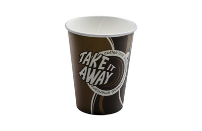Бум стакан Л-ПАК 0,350л диам 90мм ГН Кофе (take away) (50/1000шт) 7224