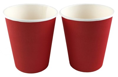 Бум стакан РК 0,250 диам 80мм ГН Красный  /25п * 50шт/ (1250шт) 17796