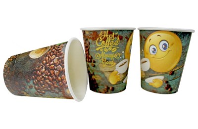 Бум стакан РК 0,250 диам 80мм ГН Солнце-Кофе  /25п * 50шт/ (1250шт) 17358