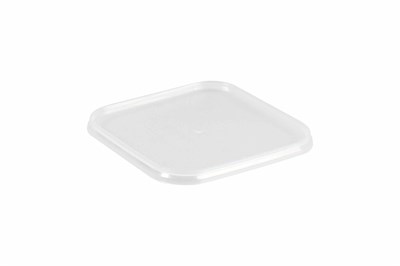 Крышка к банке   0,28л   прозрачная прямоугольная ВЫСОКАЯ   /75*75/   Энтерпак   (2000шт) 10755