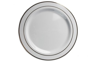 Тарелка  д 260 с каемочкой ПОЛОСКИ PLMA ВИНТАЖ /20уп*10шт/ (200шт) 11848