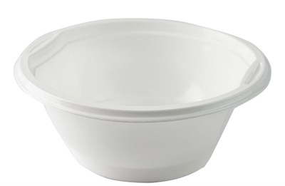 Тарелка супов. 0,6л Стандарт Пластик белая /20уп * 50шт/ (1000шт) 6,8гр 14447