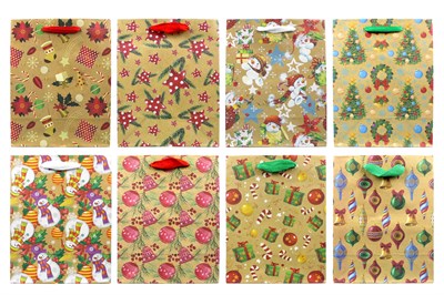 Бум пакеты  НГ  18 х 23 Крафт  (20 шт) микс N407 5996