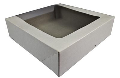 ОСК Короб для тортов с окном КТ60 225х225х60 белый Патичерри (80шт) 12576