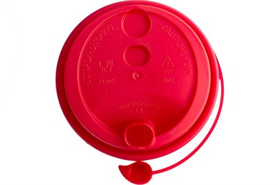 Крышка для стак. Покров д.80мм (0,250/0,330л) Красная матовая (20уп х50шт)  (1000шт) 18591