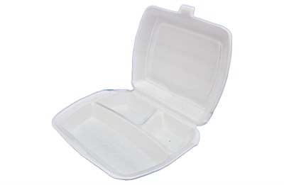 Ланч бокс LB-MAX-3 БЕЛЫЙ ЭКО   /255*190*70/ Мегапласт (100шт) ПАКО НФ-00019466