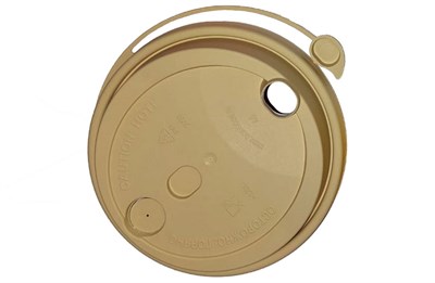 Крышка для стак. Покров д.90мм (0,300-0,500л) цвет крафт (20уп*50шт) (1000шт) 17972