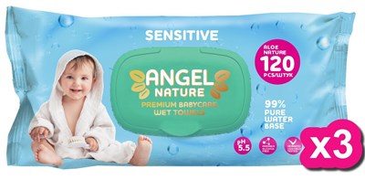 Влажные салфетки ТУРЦИЯ 120 л ДЕТСКИЕ в ассортименте клапан 12 шт. в кор. НФ-00021905