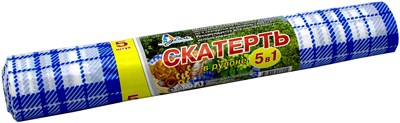 Скатерть 110*180 Клетка синяя 5 шт. в рул. 25 рул в кор.Артпласт НФ-00023375