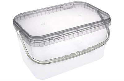 Ведро/крышка 3,3 литра прозрачное прямоугольное /250*158*128/ Спектр-пласт (1/75 шт) 14762