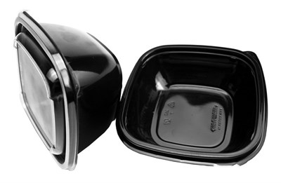 Салатник УК-375Т-01 дно черное ПЭТ   375мл   /124*124*52/   Каштан   (960шт) НФ-00003876