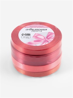 Атласная лента, набор 5 шт., 10 мм, 23±1 м, красная, бордовая НФ-00025222