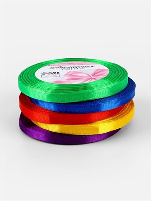 Атласная лента, набор 5 шт. «Яркость», 6 мм, 23±1 м НФ-00025234