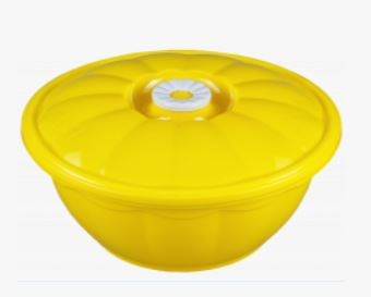 Таз с крышкой 4,5л. лимонный НФ-00025535