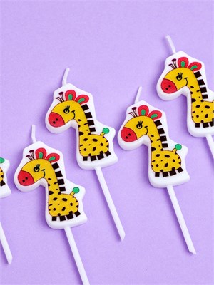 Свечи для торта «Жирафики», 5 шт., желтые НФ-00025176