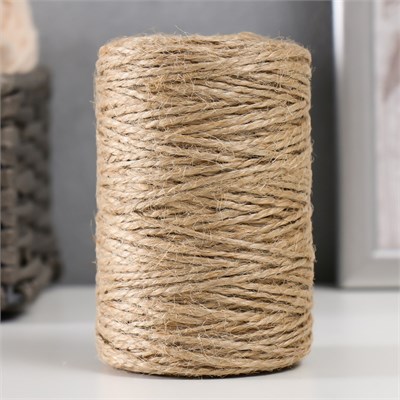 Пряжа джутовая 100% джут 100 м/100 г, 2-х ниточная НФ-00025621
