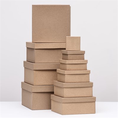 Короб квадратный крафт № 9 НФ-00022647