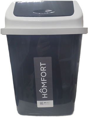 Контейнер для мусора 10л. с перекидным верхом Комфорт графитовый НФ-00024854