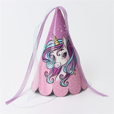 Колпак праздничный бумажный «Единорожка» НФ-00020967