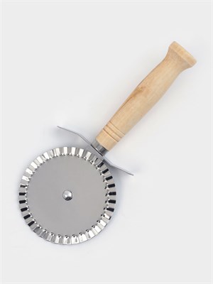 Нож для пиццы и теста Доляна «Классик», 18,5 см, коррозионностойкая сталь, ребристый, бежевый НФ-00021470