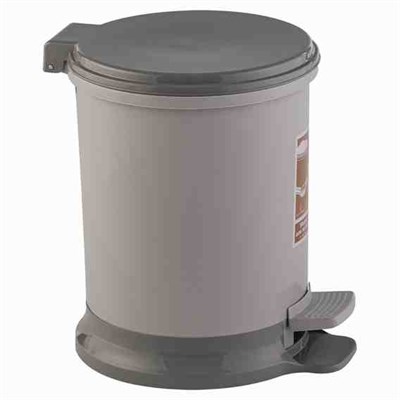 Контейнер для мусора 7л. с педалью серый НФ-00025843