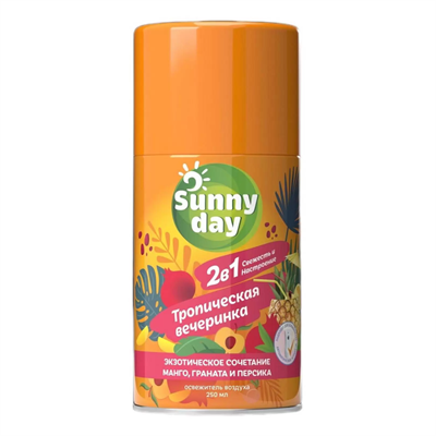 Освежитель воздуха Sunny Day 300мл Тропическая вечеринка 1/12 сменный баллон НФ-00025941