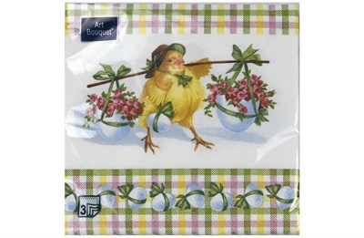 Салфетки 33х33 3 - слойн. БОГЕТ 20 шт (12 уп) Пасхальный сюрприз 16149