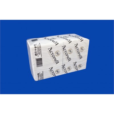 Салфетки 24х24 1-слойн.(АСТОРИЯ) 400л/4уп Белые "В" НФ-00015160