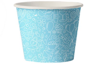 Бум креманка Папирус 150мл под мороженое Синяя (12уп х 50 шт) 600шт 19855