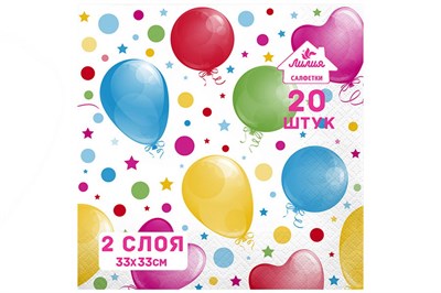 Салфетки 33х33 2- слойн. (ЛИЛИЯ) 20л/15уп Праздник 18414