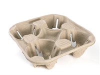 Держатель для четырех стаканов крафт 130 шт. в упаковке НФ-00000058