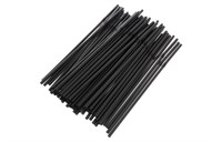 Трубочки для коктейля  5х210 с изгибом черные /48х250шт/ (12000) 431