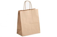 Пакет крафт с крученой ручкой б/п 240х140х280 крафт 70гр (50/300шт) AVIORA 17483